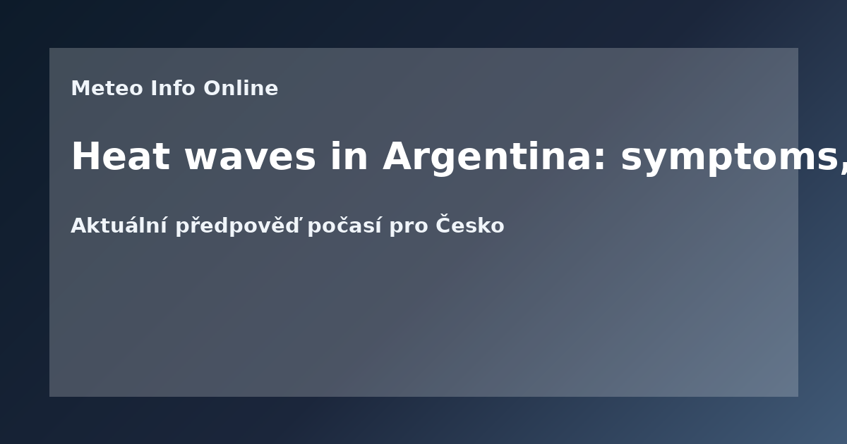 Heat waves in Argentina: symptoms, prevention and what to do