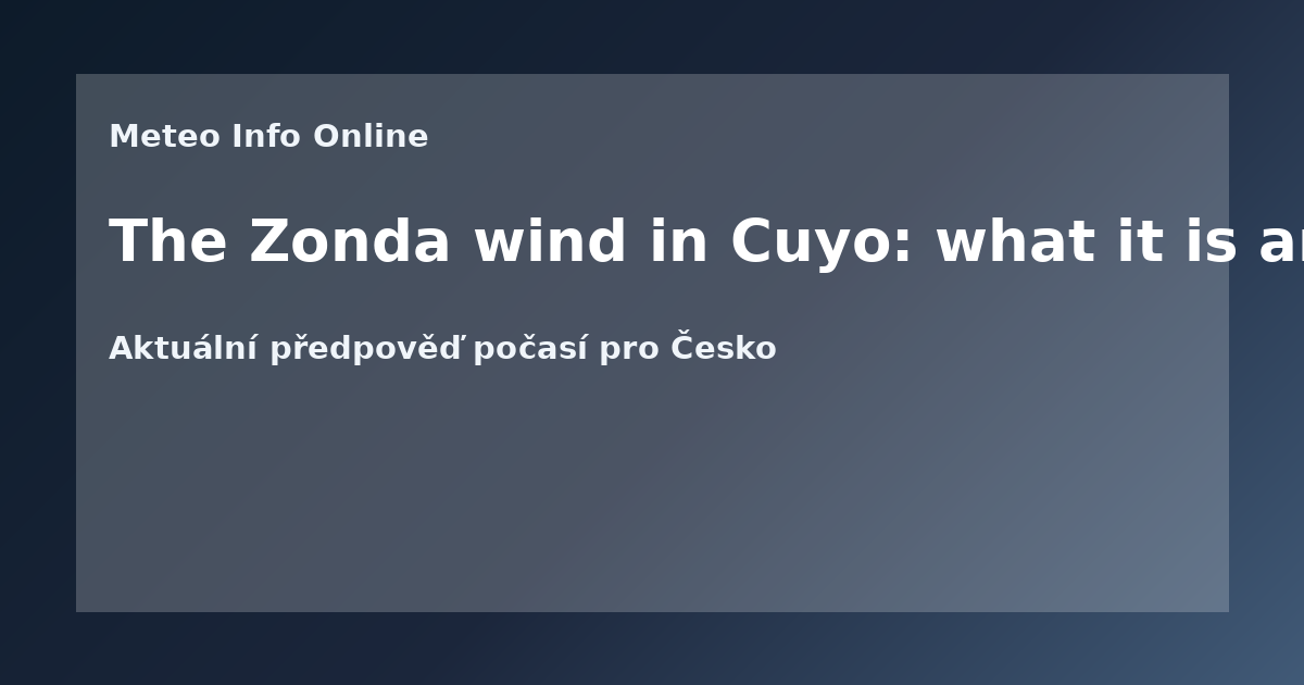 The Zonda wind in Cuyo: what it is and how it affects you