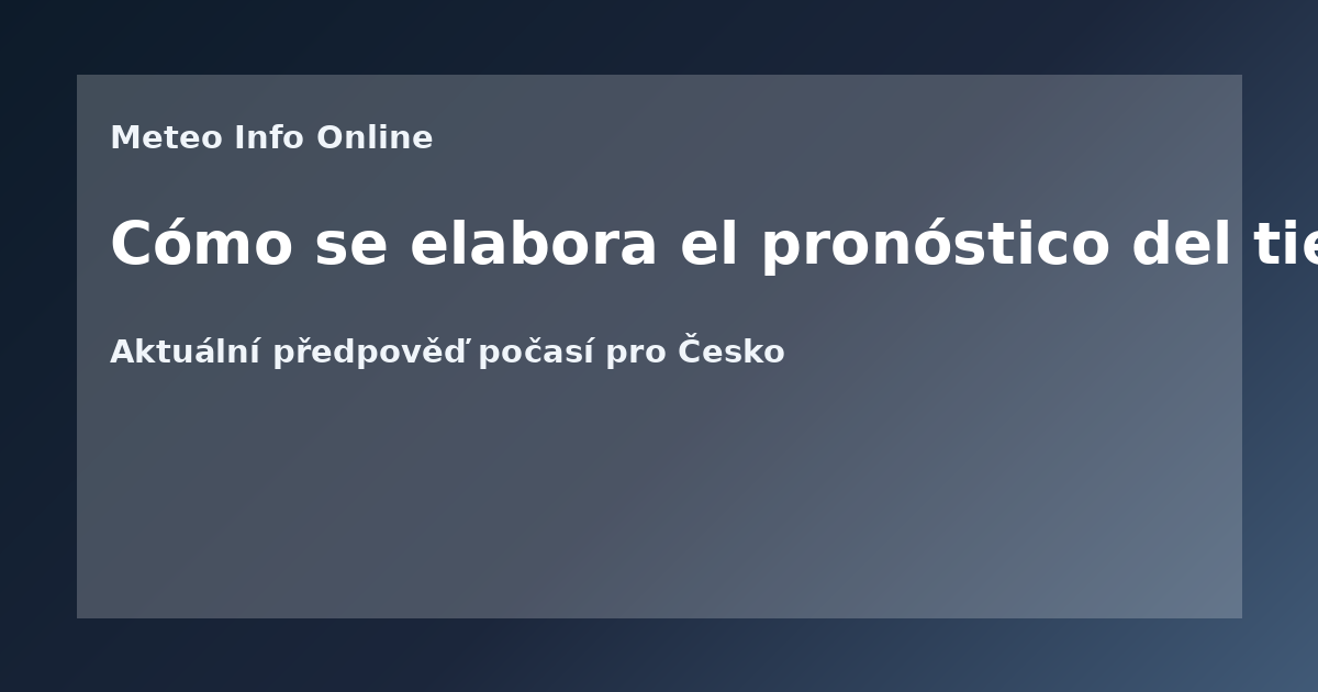 Cómo se elabora el pronóstico del tiempo