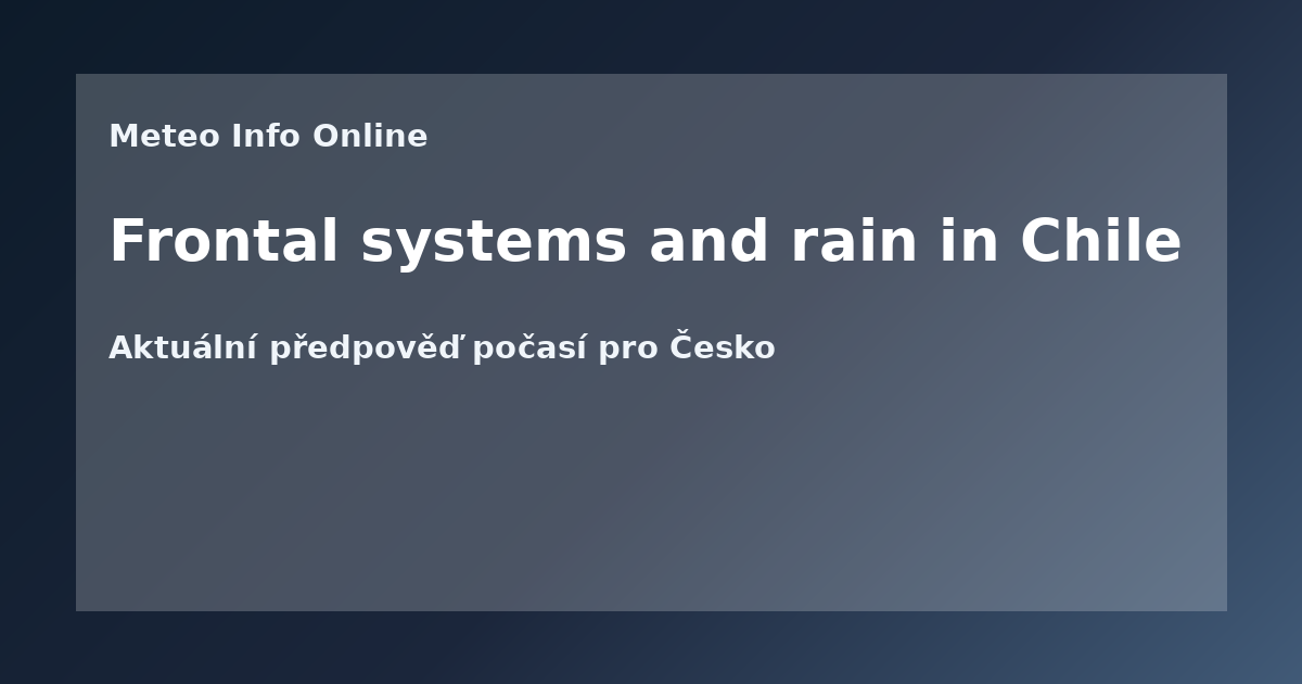 Frontal systems and rain in Chile