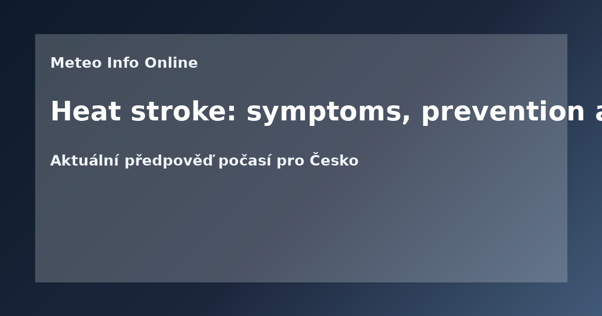 Heat stroke: symptoms, prevention and what to do
