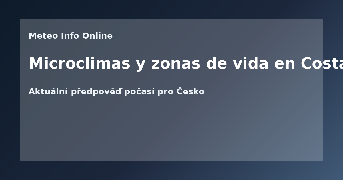 Microclimas y zonas de vida en Costa Rica