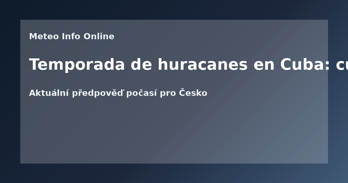 Temporada de huracanes en Cuba: cuándo es y cómo prepararte