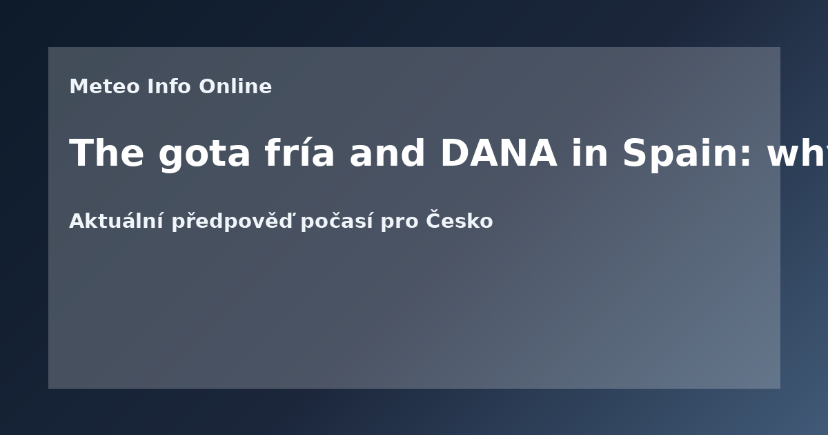 The gota fría and DANA in Spain: why they cause floods