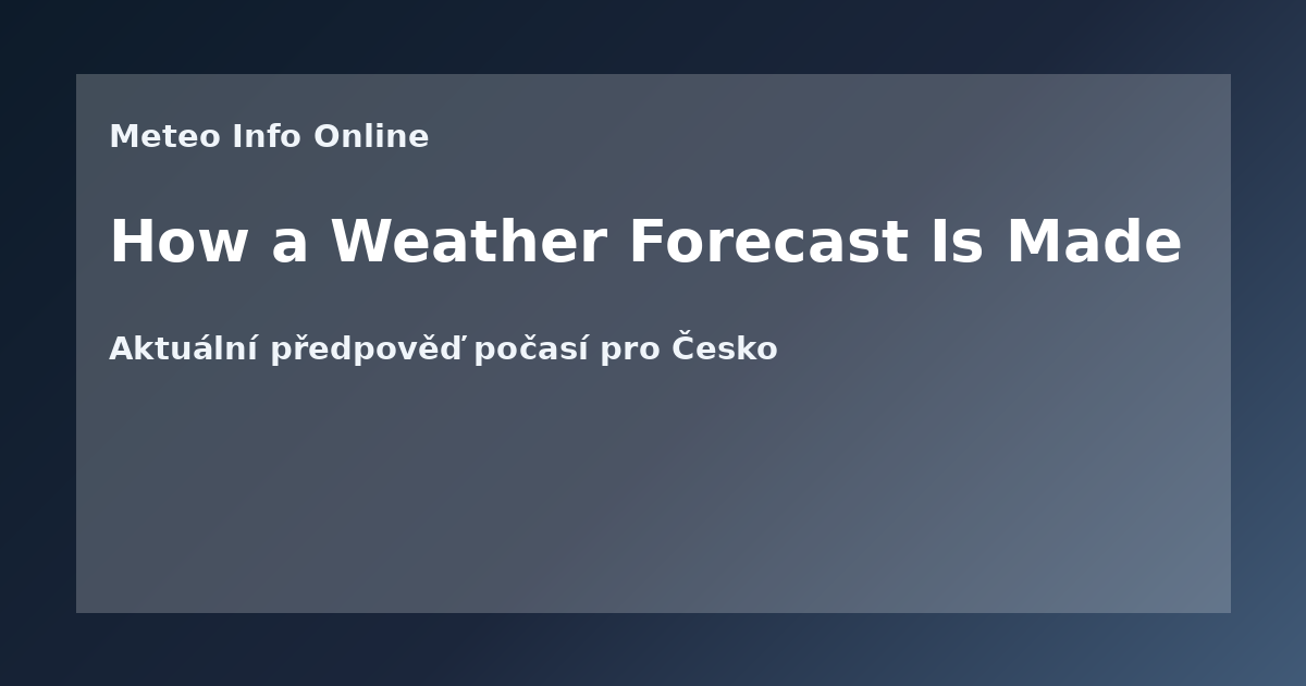 How a Weather Forecast Is Made