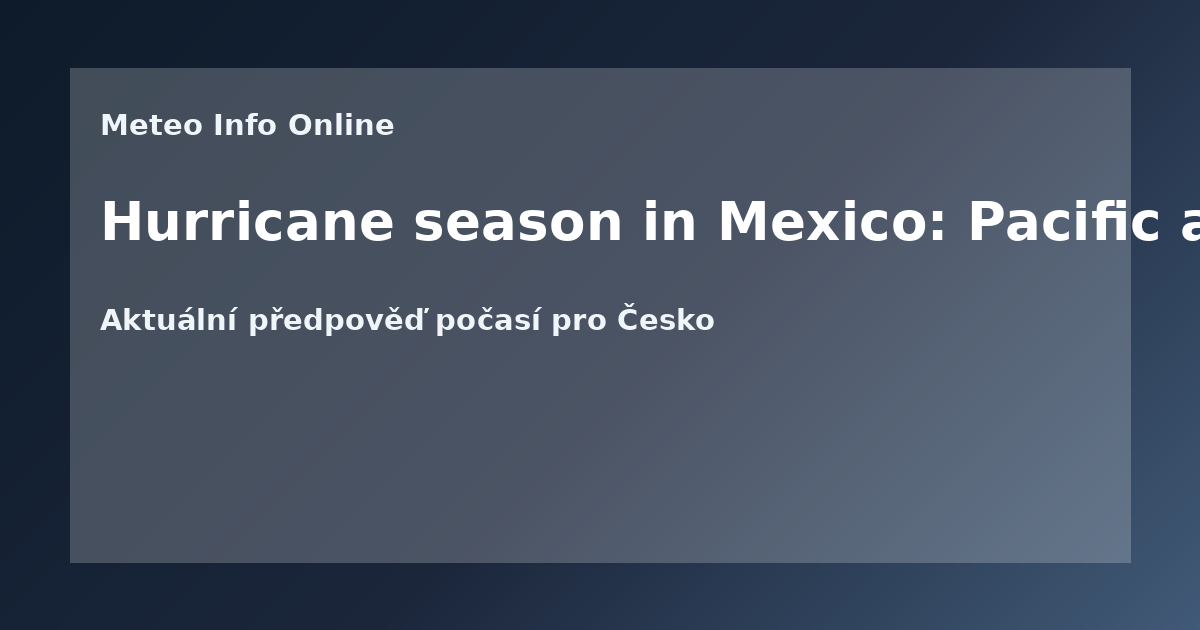 Hurricane season in Mexico: Pacific and Atlantic