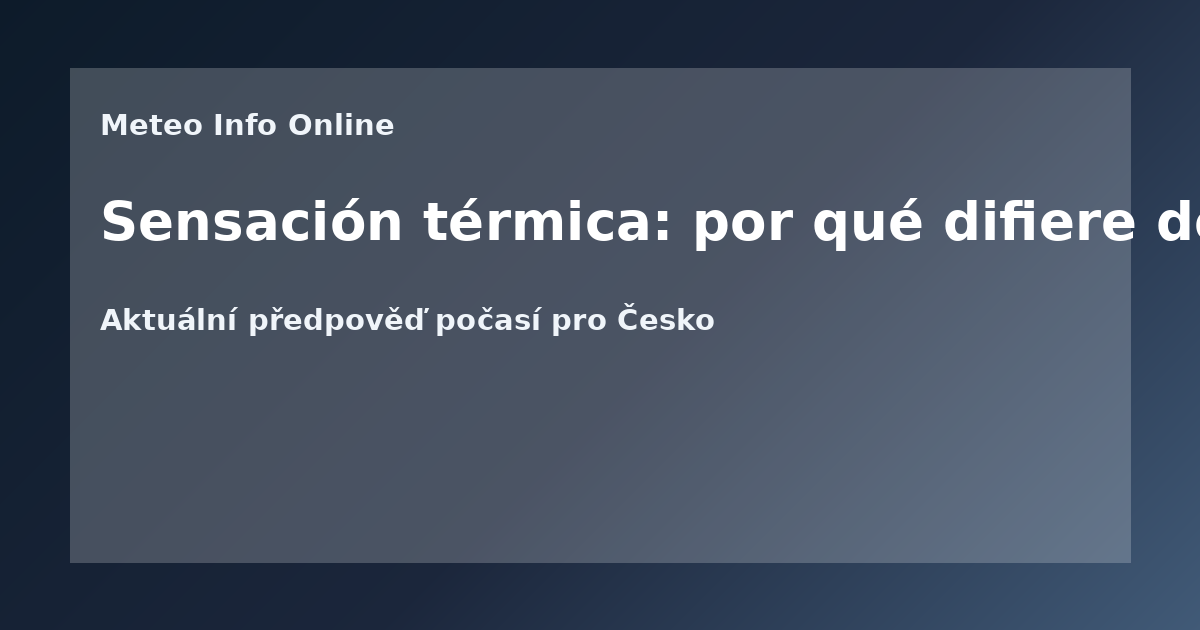 Sensación térmica: por qué difiere del termómetro