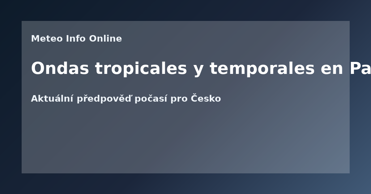 Ondas tropicales y temporales en Panamá