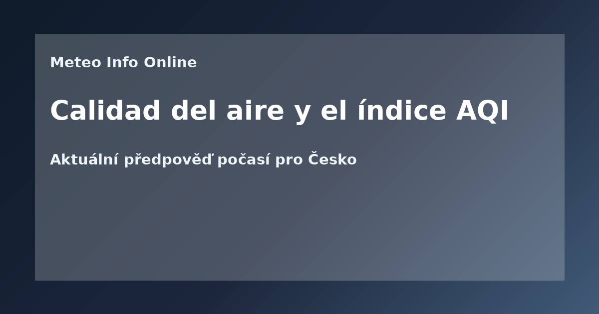 Calidad del aire y el índice AQI